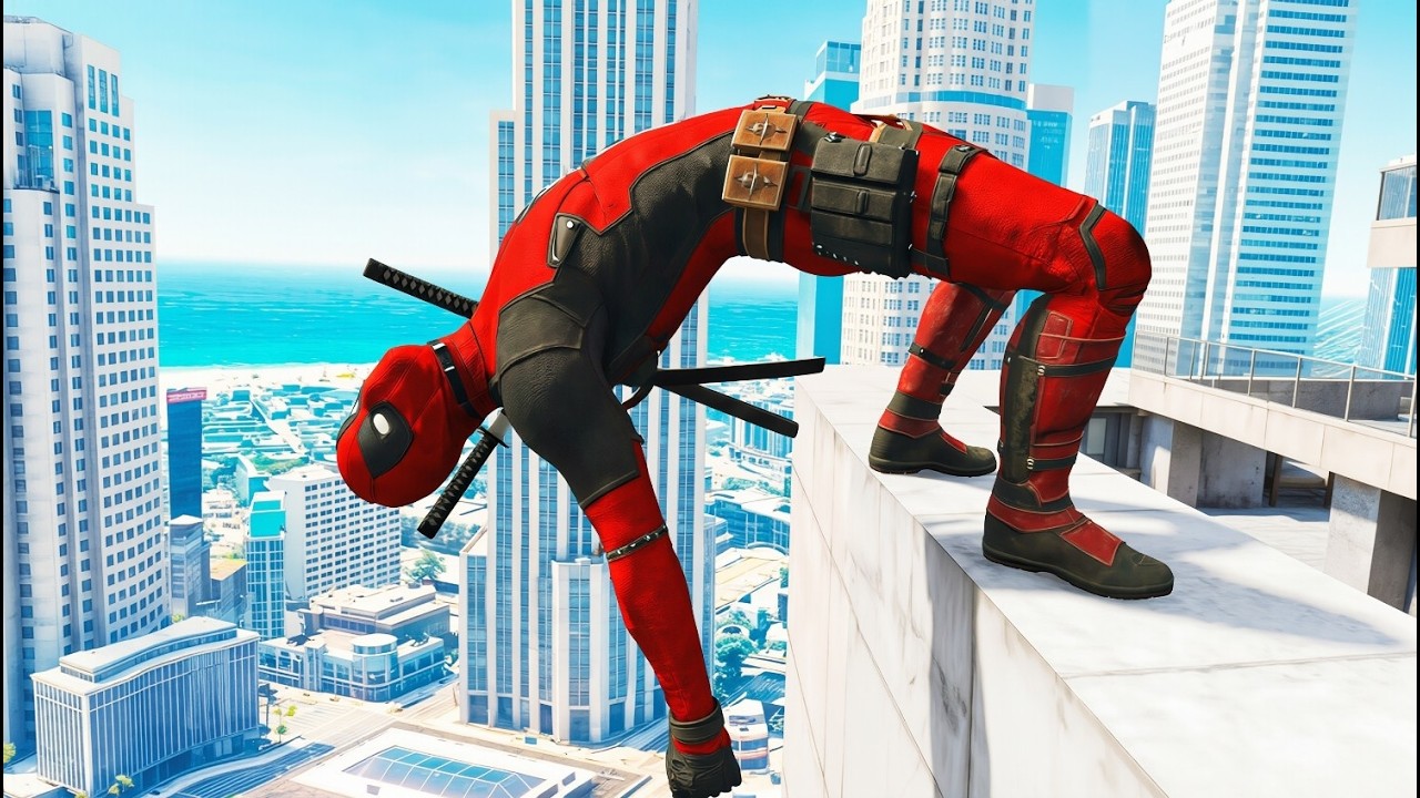 GTA 5 DEADPOOL CRAZY JUMPS FAILS/STUNTS #EPISODE 1