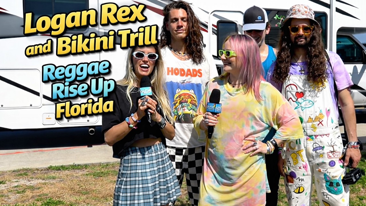 BIKINI TRILL backstage with Logan @ Reggae Rise Up FL on Surf Roots TV