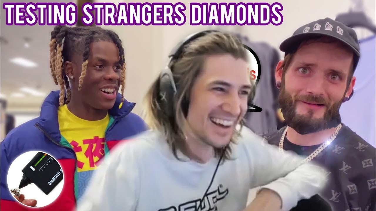 xQc Reacts to Testing Strangers Diamonds 😭💎Atlanta Mall Edition 6 | Public Interview