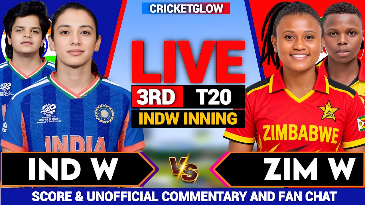 🔴India W vs Zimbabwe W&ndash;3rd T20 IND Innings,Live Match Today | IND W vs ZIM W Live score & Commentary