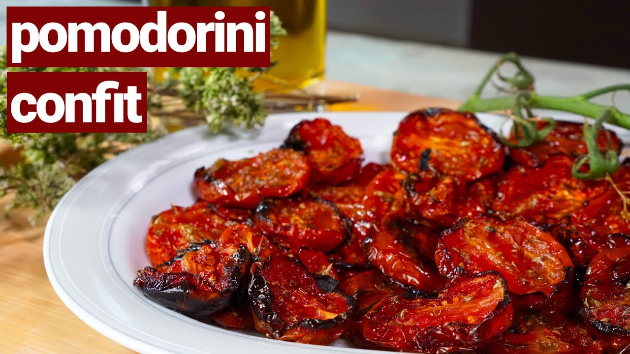 Pomodorini confit, contorno facile e delizioso