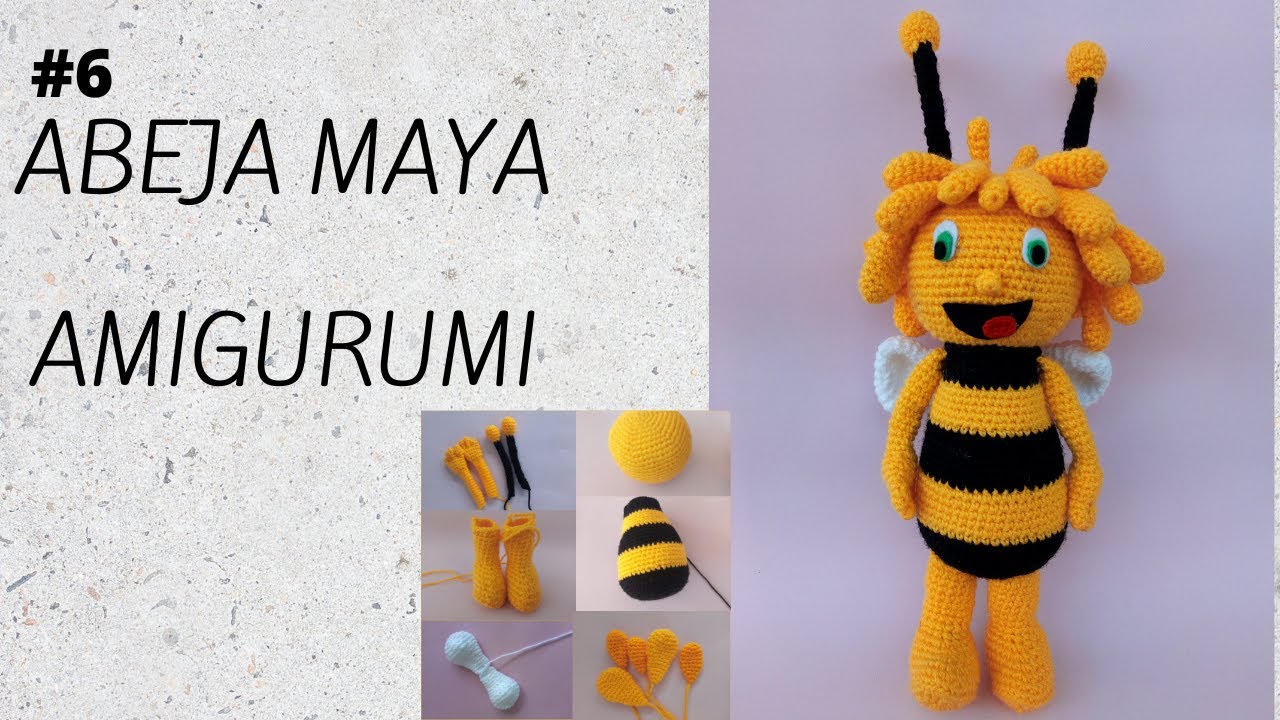 ABEJA  MAYA  AMIGURUMI  TUTORIAL PASO A PASO -TEJIDO A CROCHET.