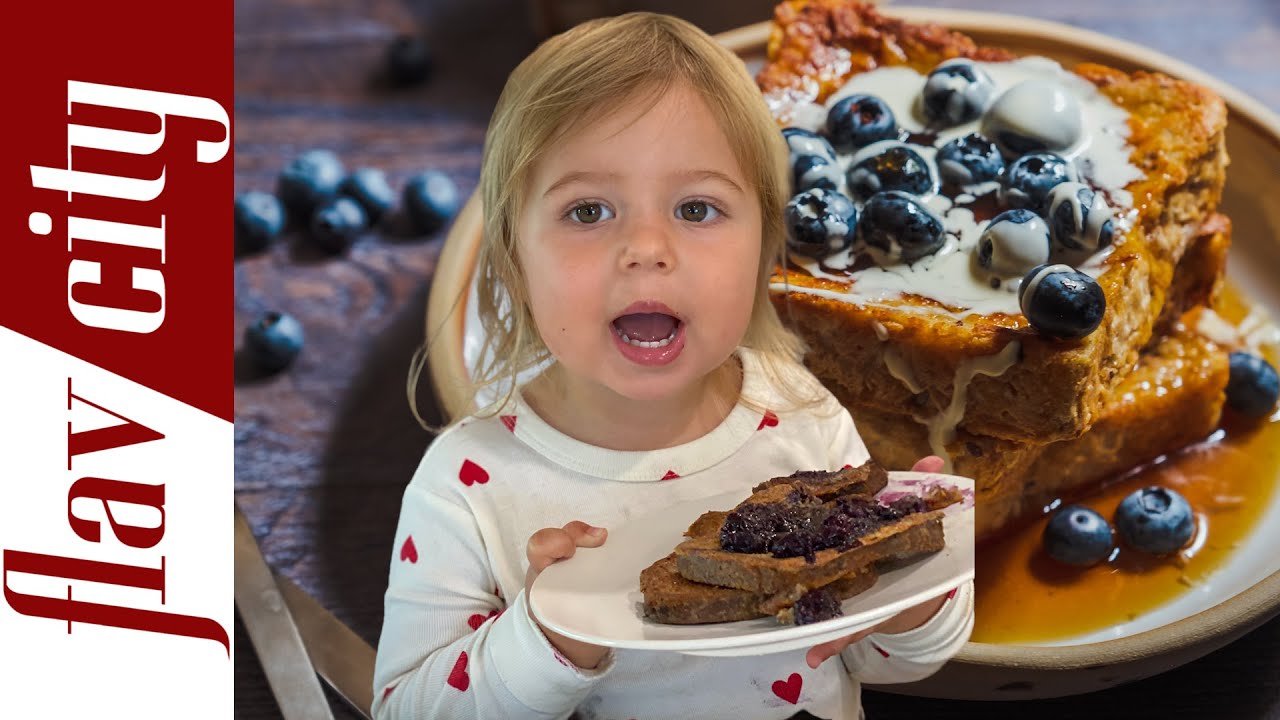 Blueberry French Toast - 2 Year Old Rose Makes Breakfast
