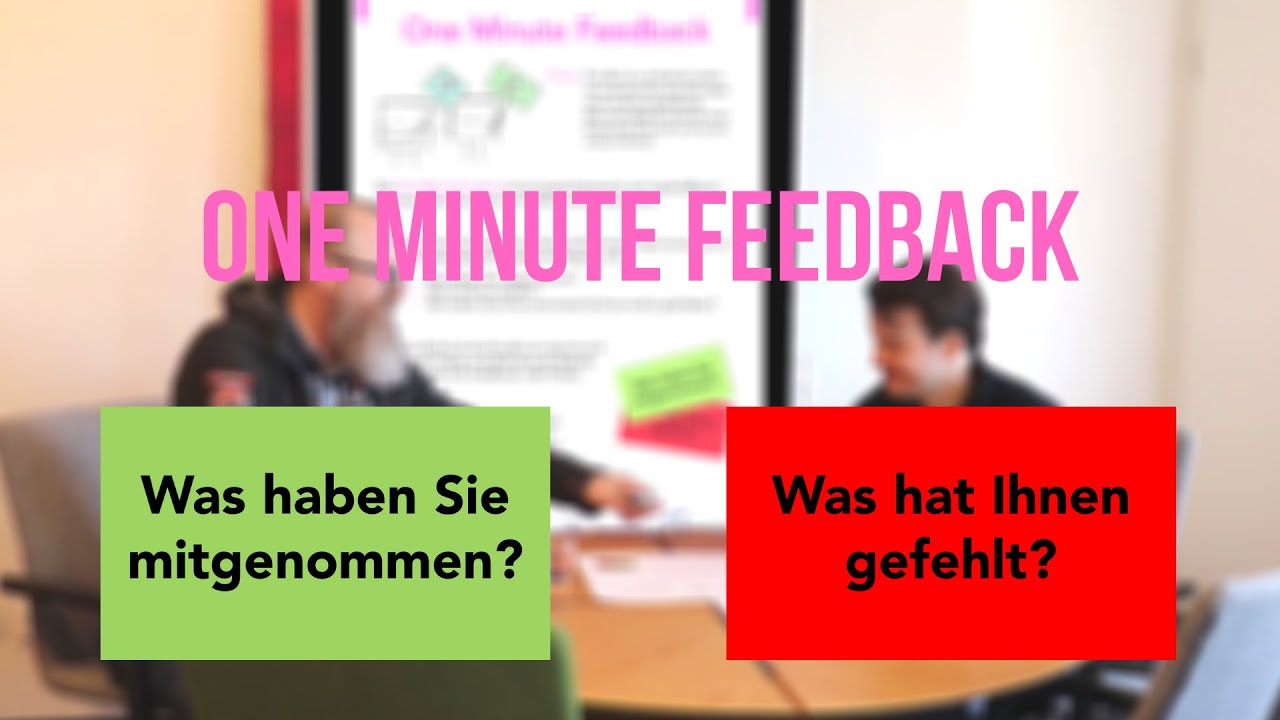 One Minute Didaktik: 1 - One Minute Feedback