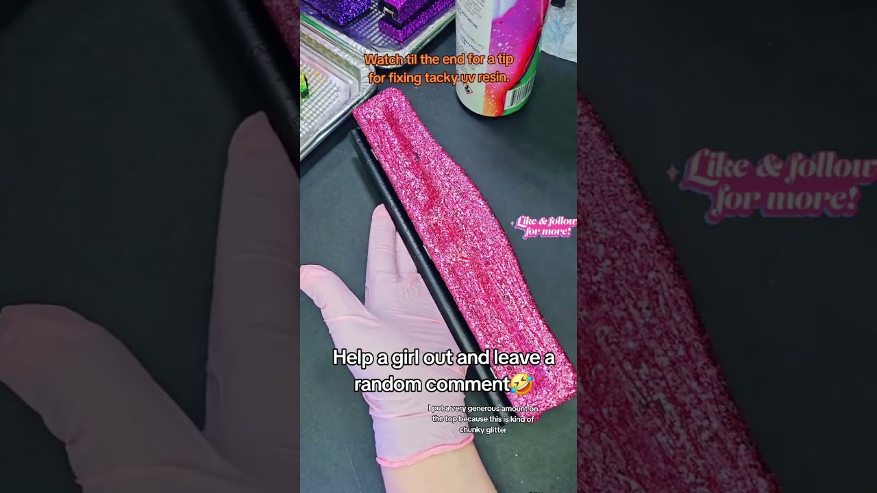 Master UV Resin Tricks with Glitter Sealing Tips! #glitter #DIY #crafty