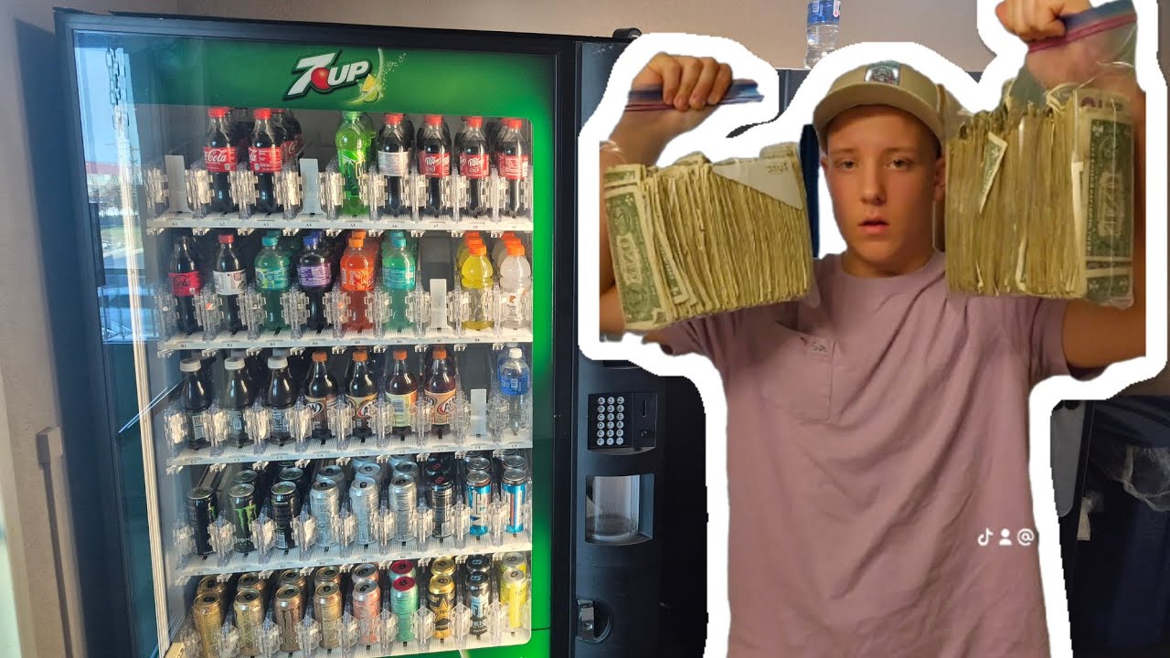 COLLECTING MONEY FROM MY VENDING MACHINE BUSINESS!