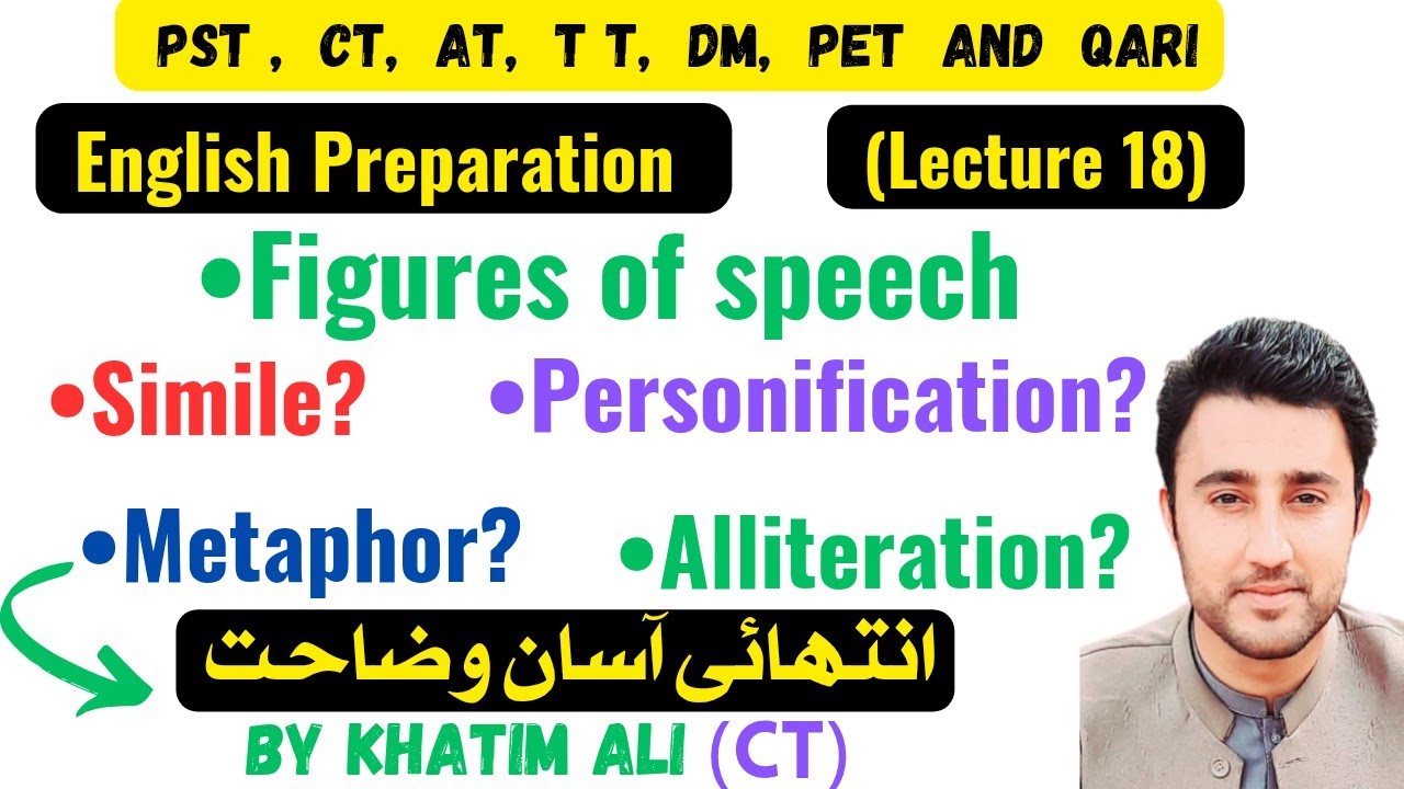 Figures of speech | Simile | Metaphor | Personification | Alliteration | English grammar in pashto