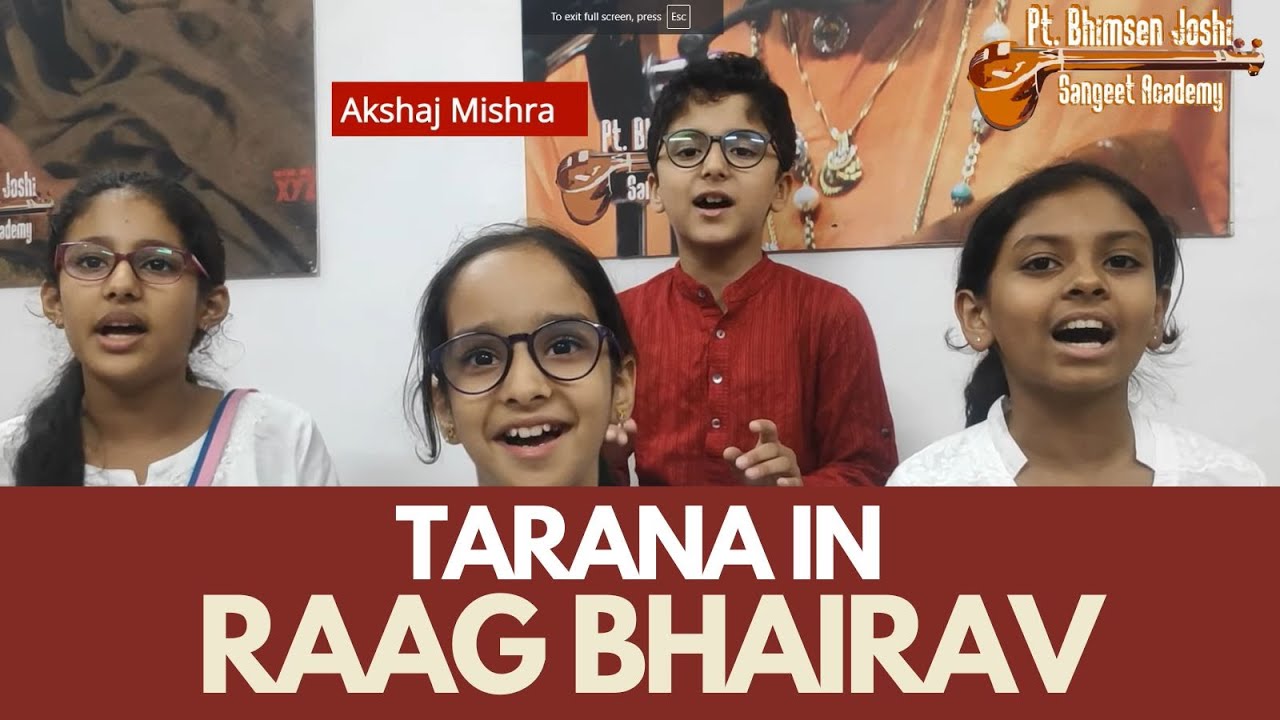 Tarana In Raag Bhairav - By Students of Pt. Bhimsen Joshi Sangeet Academy - Swar Kala Sangam