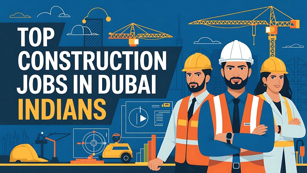Top 5 Construction Jobs in Dubai for Indians 🇦🇪  Negotiable Salary + Free Visa अभी अप्लाई करें