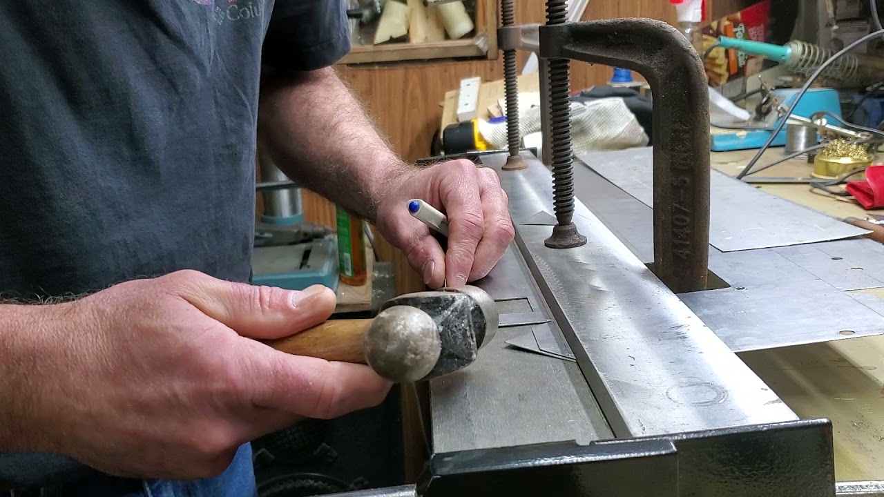 Bending Sheetmetal for an Amp Chassis.
