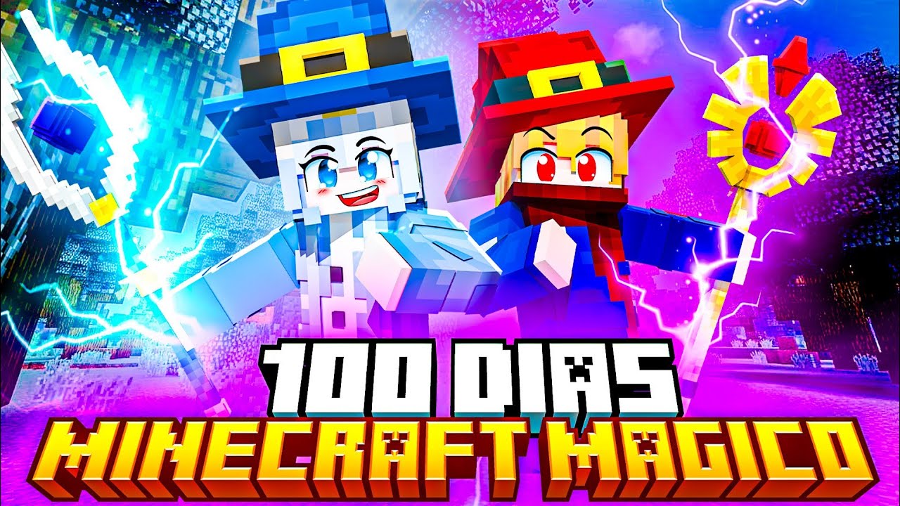 SOBREVIVI 100 DIAS EM DUPLA NO MINECRAFT MÁGICO - O FILME
