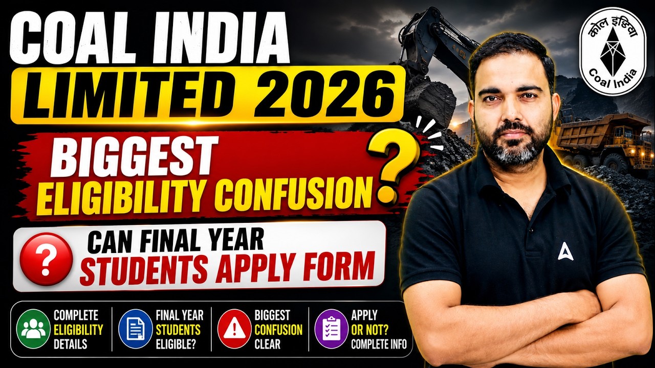 Coal India MT 2026 | Are Final Year Students Eligible? | Coal India MT Eligibility | By Rahul Sir