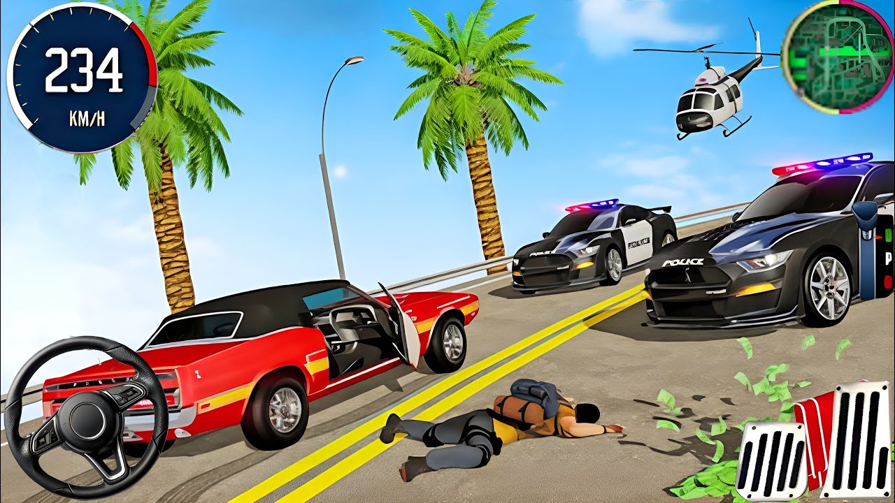 Police Car Chase Simulator 3D Game - Real Cop Cars Driving Simulator 2025 - Android GamePlay