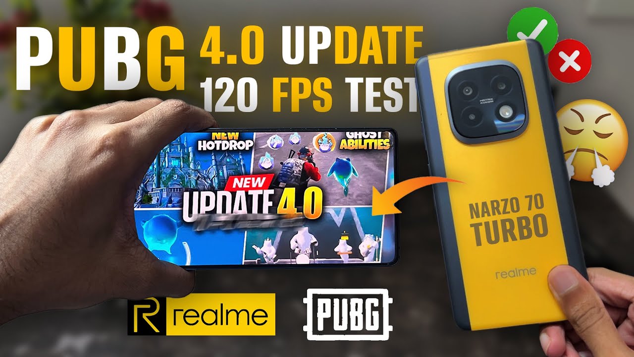 Realme Narzo 70 Turbo💀 PUBG 4.0 Update Test After 8 Months Of Gaming | Lag? Heating?🤔