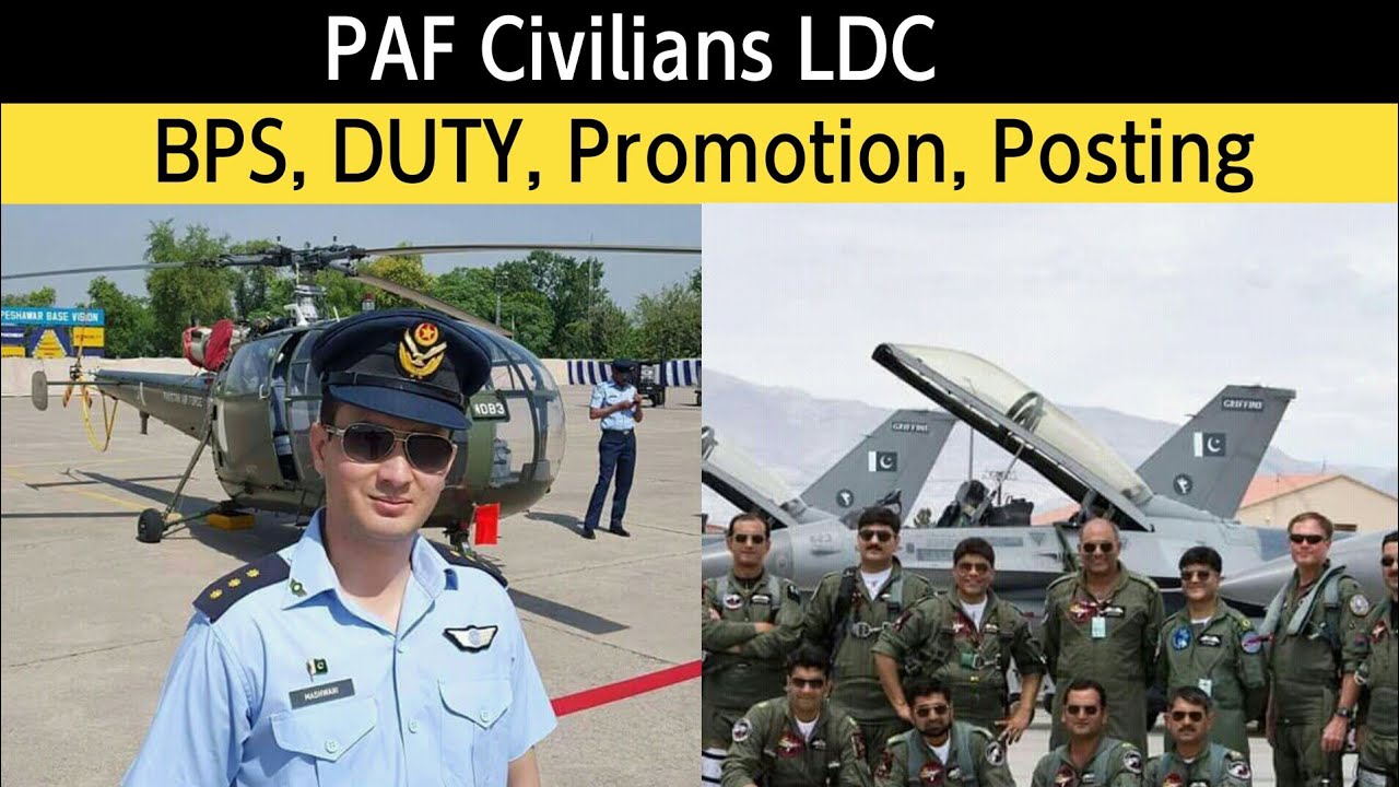 PAF Civilians LDC, Salary, Work, Duty, Posting, Promotion, Uniform, Training, PAF Ldc Complete Info