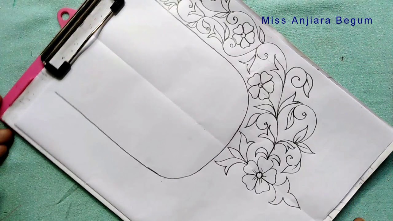 6 Beautiful Hand Drawing Designs,Women's dress Neck designs,Secrets of Drawing-02, #StayHome
