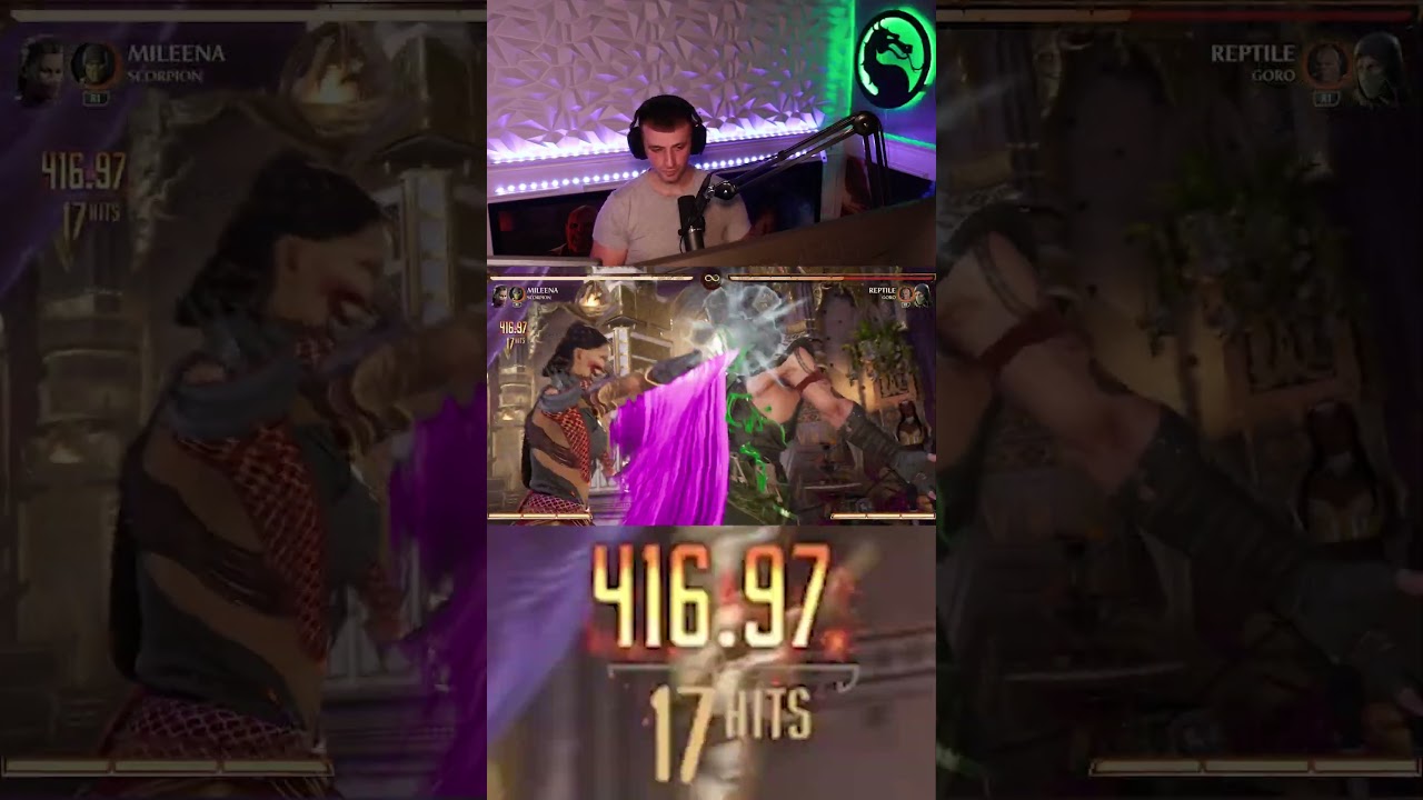 55% MILEENA COMBO WITH SCORPION: MORTAL KOMBAT 1!