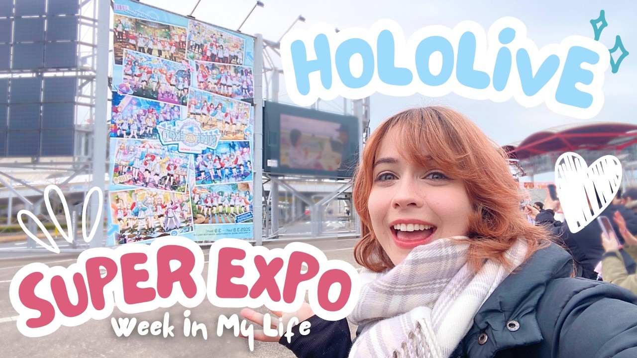 I got to go to Hololive Super Expo!! sakura season, cafes, idols!