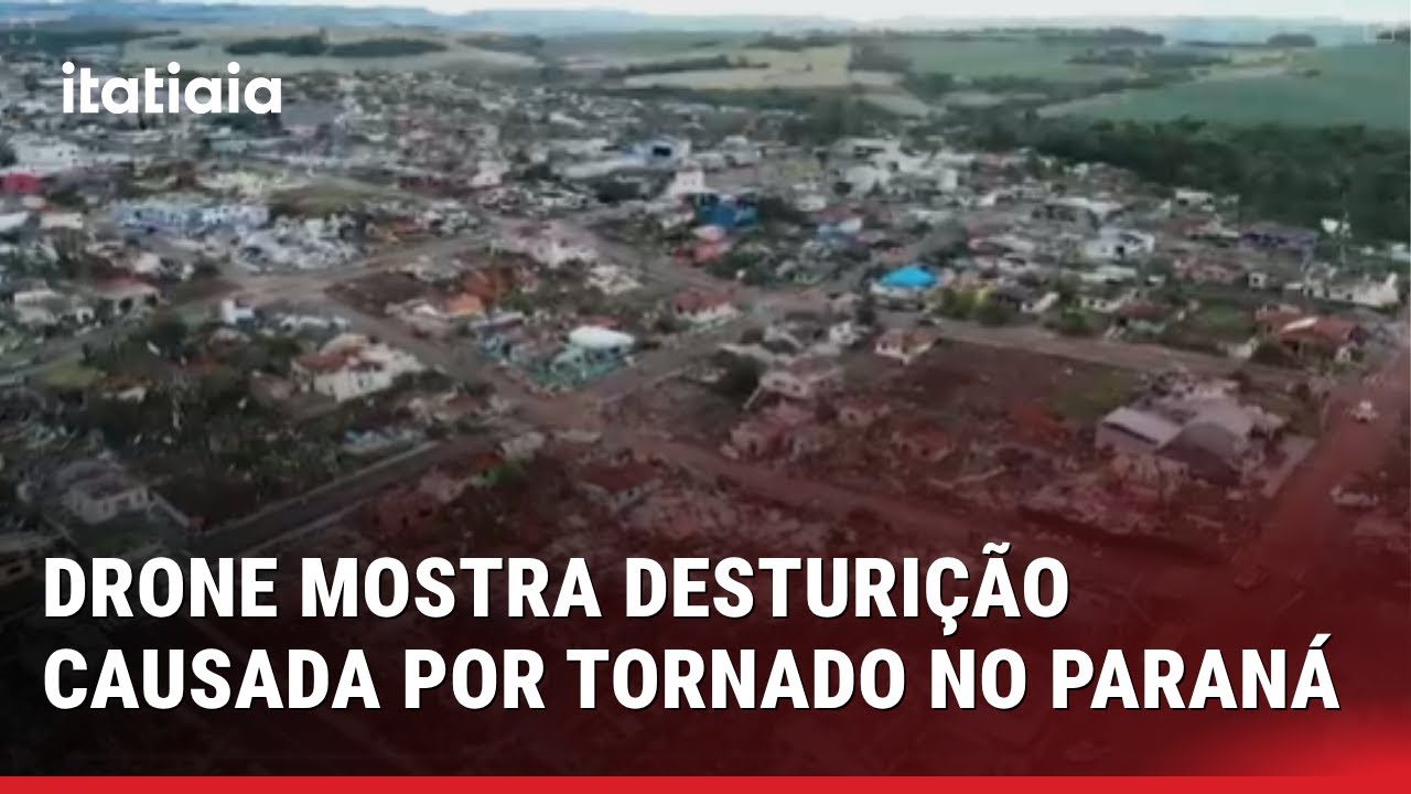 VEJA A DESTRUI&Ccedil;&Atilde;O DEIXADA POR TORNADO EM RIO BONITO DO IGUA&Ccedil;U, NO PARAN&Aacute;