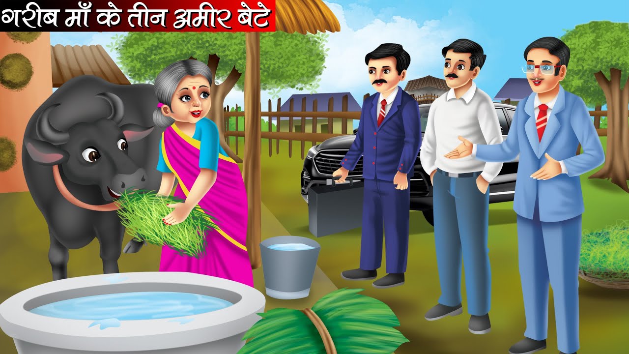 गरीब माँ के तीन अमीर बेटे | Hindi Kahani | Moral Stories | Bedtime Stories | Cartoon Video