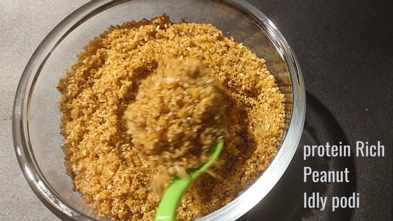 Peanut idly podi recipe in Tamil /வேர்க்கடலை இட்லி பொடி / peanut podi