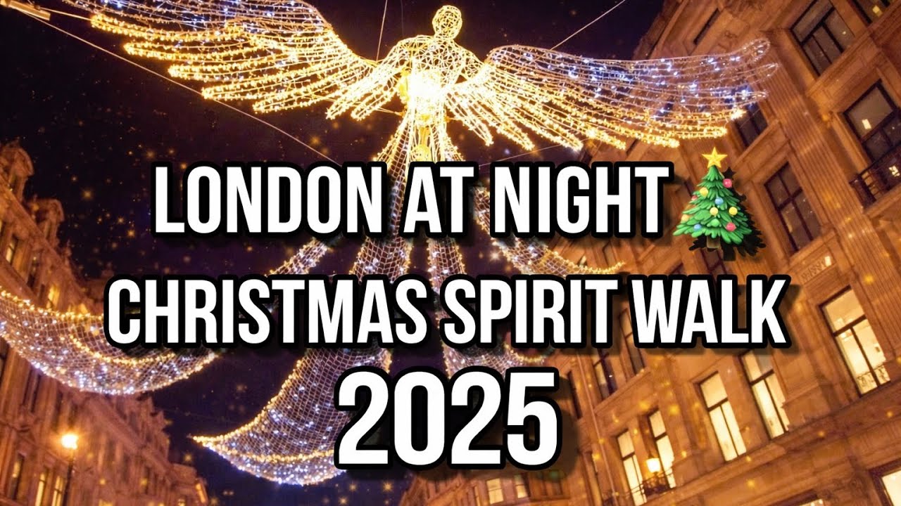 London at Night 🎄 Christmas Spirit Walk 2025 | POV Festive Night Walk