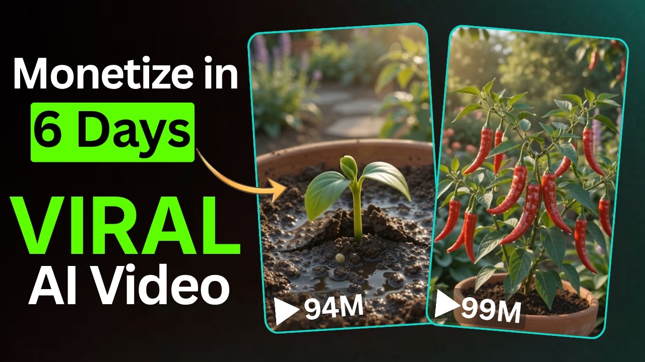Nobody is Talking About This Free AI Niche - Viral Plant Growth Videos ( Full Process )