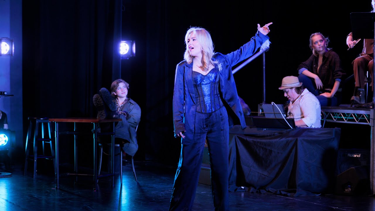 Anna Duboc as Hermes in #Hadestown Teen Edition performs 'Road To Hell'