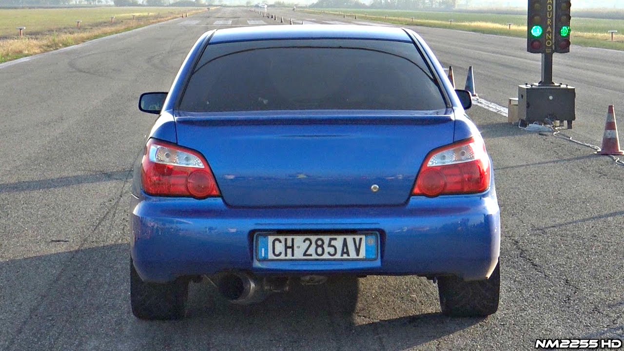 550+HP Subaru Impreza STi Cosworth Doing Launches on the Drag Strip!
