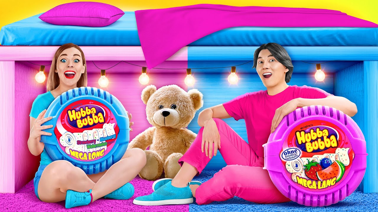 Kamar Rahasia Di Bawah Tempat Tidur Tantangan 24 Jam | Situasi Lucudan Gagal Multi DO Fun Challenge