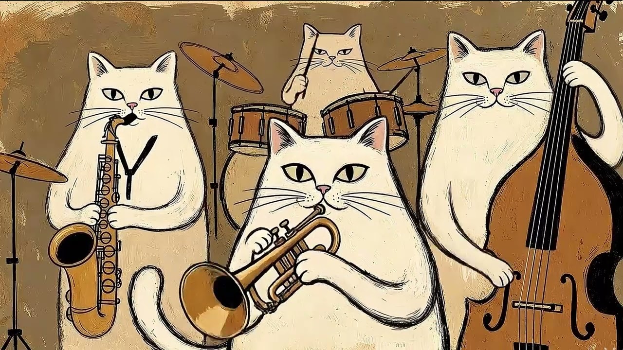 Late Night Cat Jazz 🎷 Relaxing Smooth Jazz & Mellow Lounge Music for Deep Focus