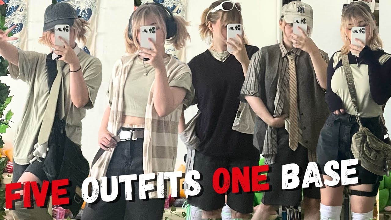 FIVE outfits from ONE base! (summer outfit inspo ♪)