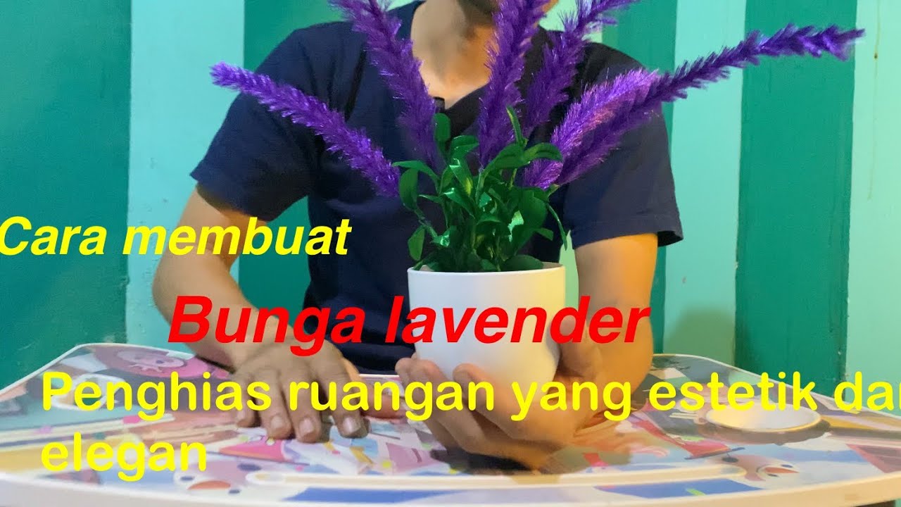 Membuat bunga lavender dari pita yang elegan dan estetik 