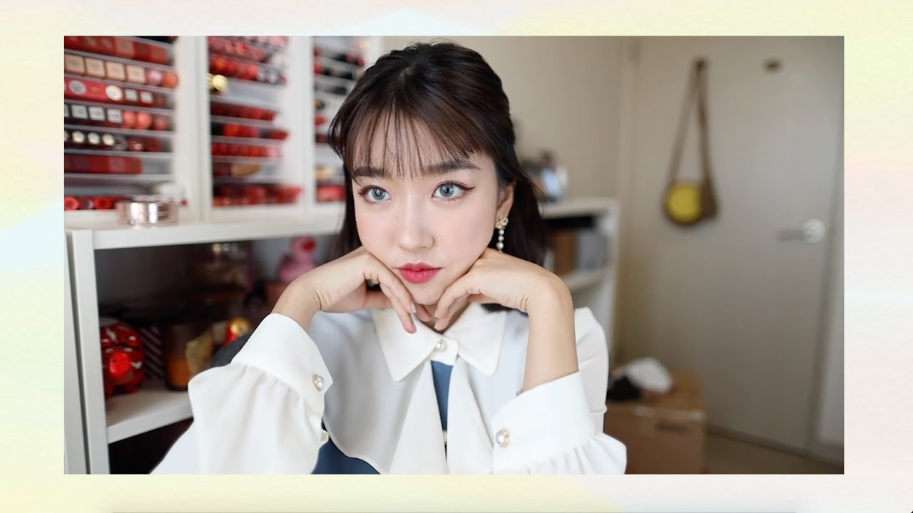 GRWM USING NEW KOREAN MAKEUP ! Pink Rose Mute 💕