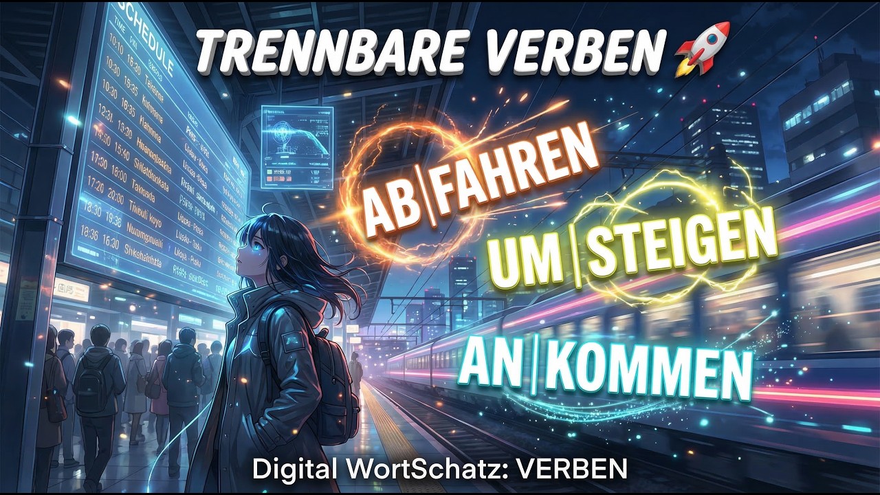 ANKOMMEN, ABFAHREN, UMSTEIGEN 🚀 | Digital WortSchatz: VERBEN (A1)
