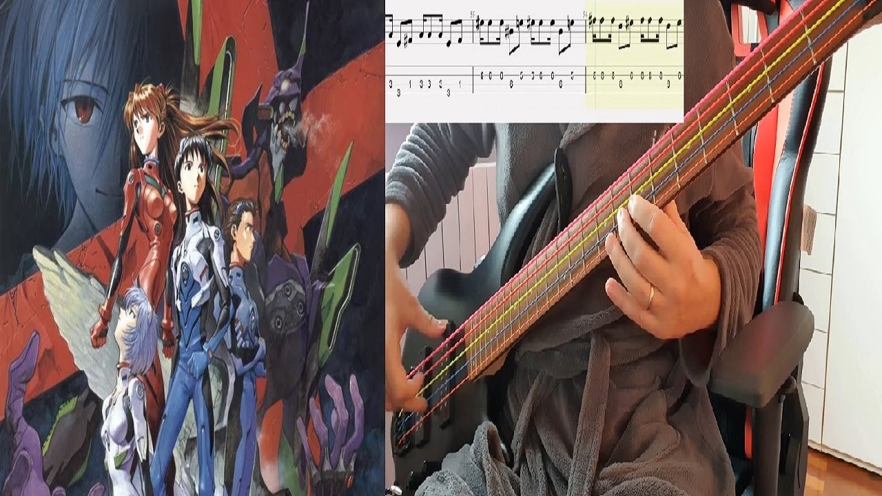 Yoko Takahashi - Zankoku Na Tenshi No Teze (A Cruel Angel's Thesis)  Bass Cover With Tab