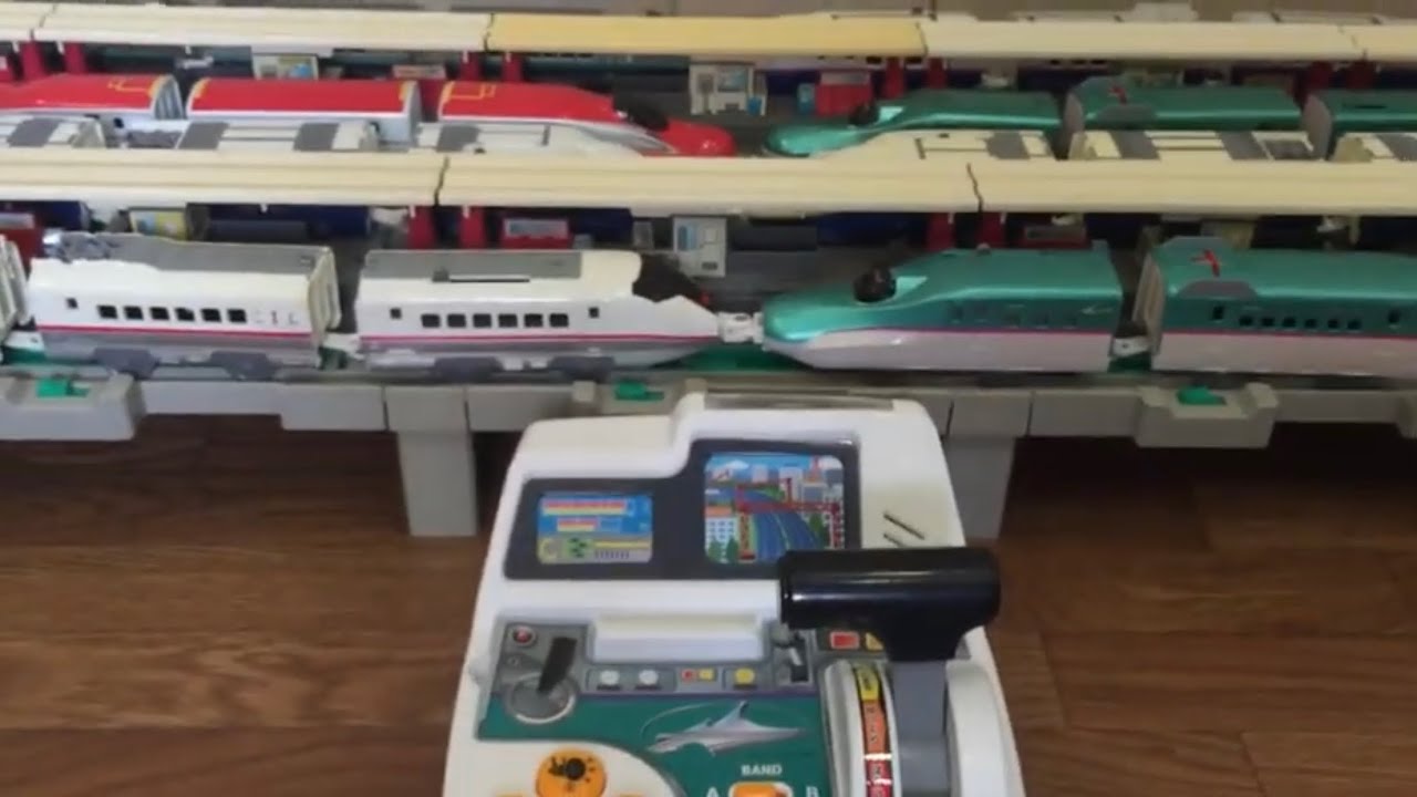 プラレール新発売☆ ぼくが運転マスコン北海道新幹線はやぶさ 開封&H5系+E6系 改造併結 絶版新幹線高架ステーションスペシャルレイアウト マスコン初走行☆ 160710