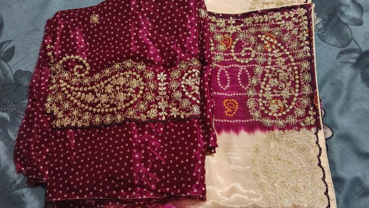 New trending saree design collection#saree #jaipurichunri pittanwork saree design#latest saree des