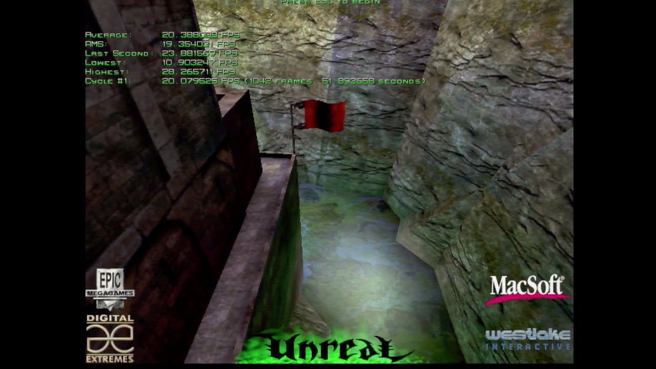 Unreal (Glide): Macintosh 7500 Diamond Monster 3D