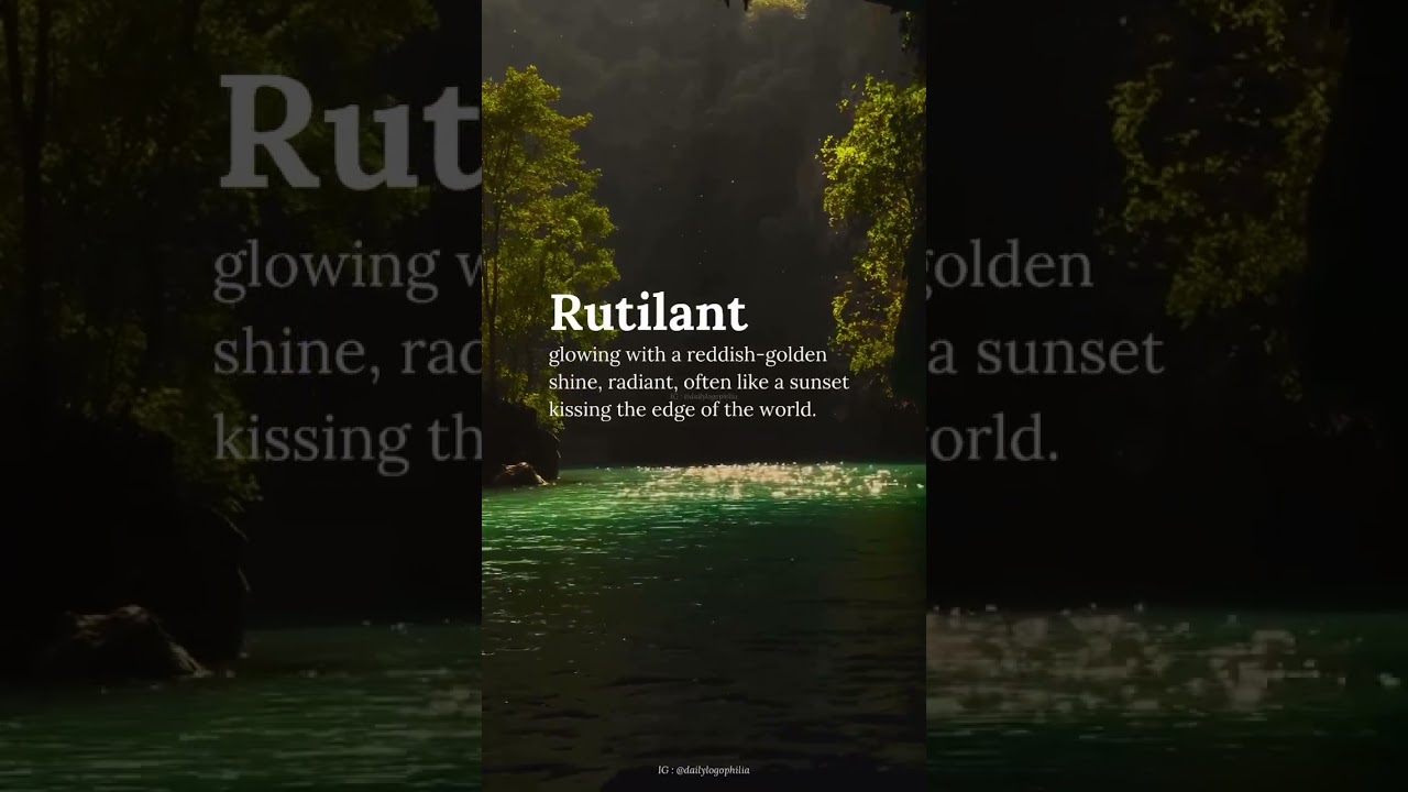 Rutilant (pronounced ROO-tih-luhnt)