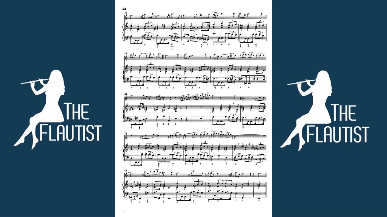 Flute Lessons -Learning Score - Larghetto -Sonata in A Minor HWV362 -G.F.Handel #learn