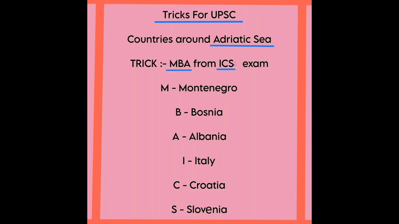 Tricks For UPSC | Countries around Adriatic Sea | For All Competitive Exams#shorts #ias