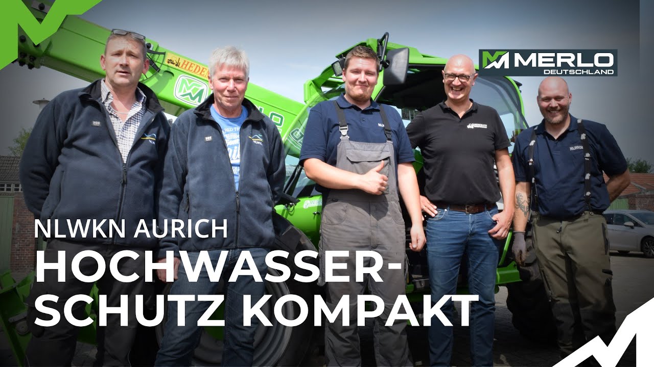 NLWKN: Merlo Teleskoplader gegen große Wassermassen (Einsatz im Hochwasserschutz)