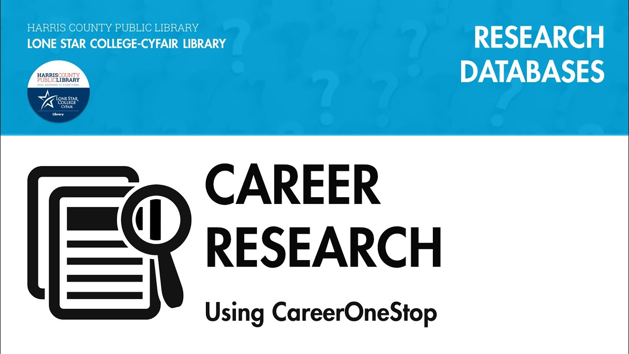 Career Research: Using CareerOneStop
