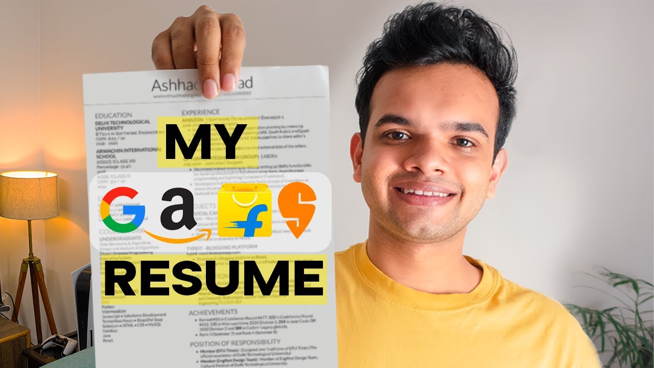 This RESUME got me offers from Google, Amazon, Swiggy...