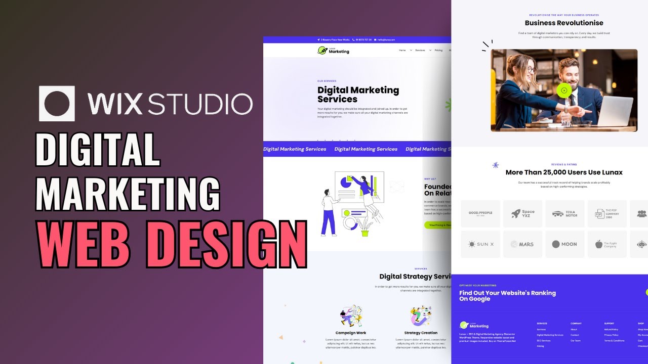 Digital Marketing WIX Studio Landing Page | full Tutorial - No Quick Method