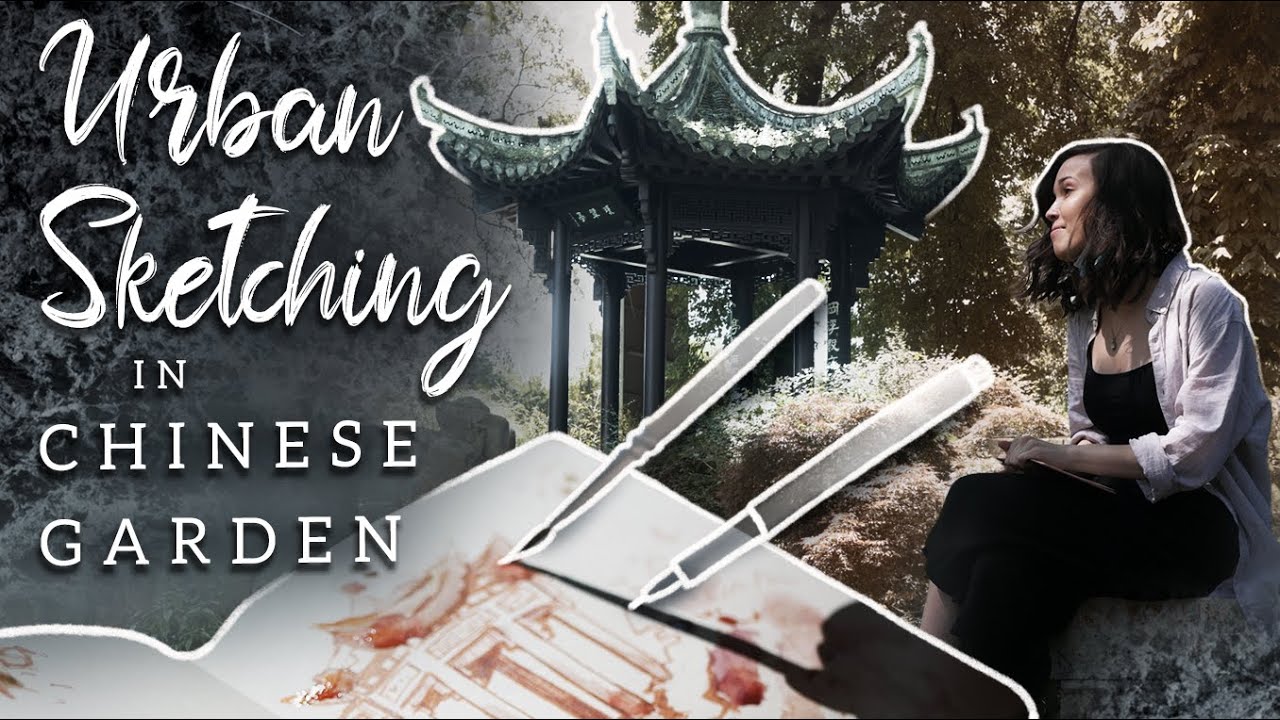 Let's go Urban Sketching in a Chinese Garden 🌞