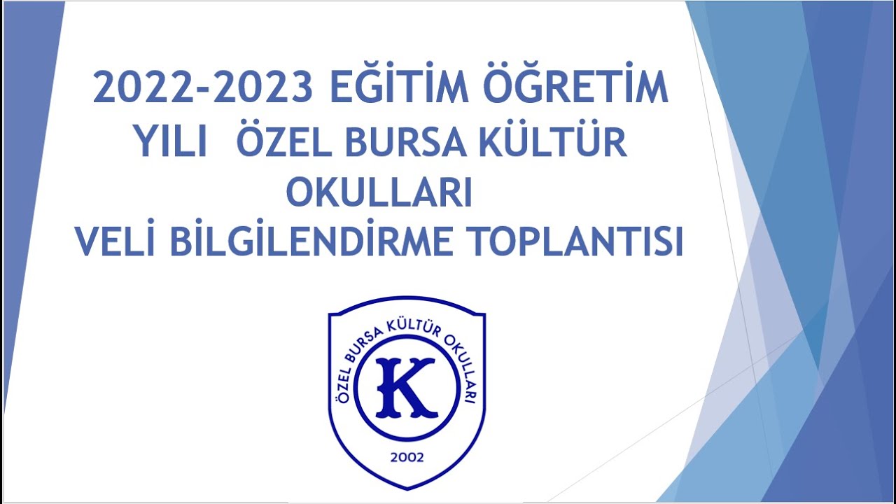 Özel Bursa Kültür Okulları Özlüce Kampüsü 5.Sınıf Veli Bilgilendirme Toplantısı