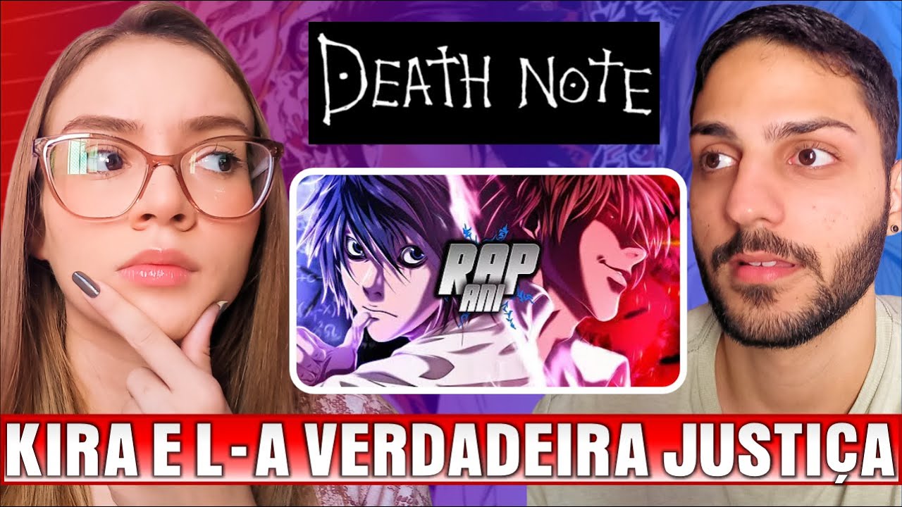 Profª de Geografia Reage｜Rap－Kira e L 『 Death Note 』｜A Verdadeira Justiça｜AniRap e Flash Beats｜REACT