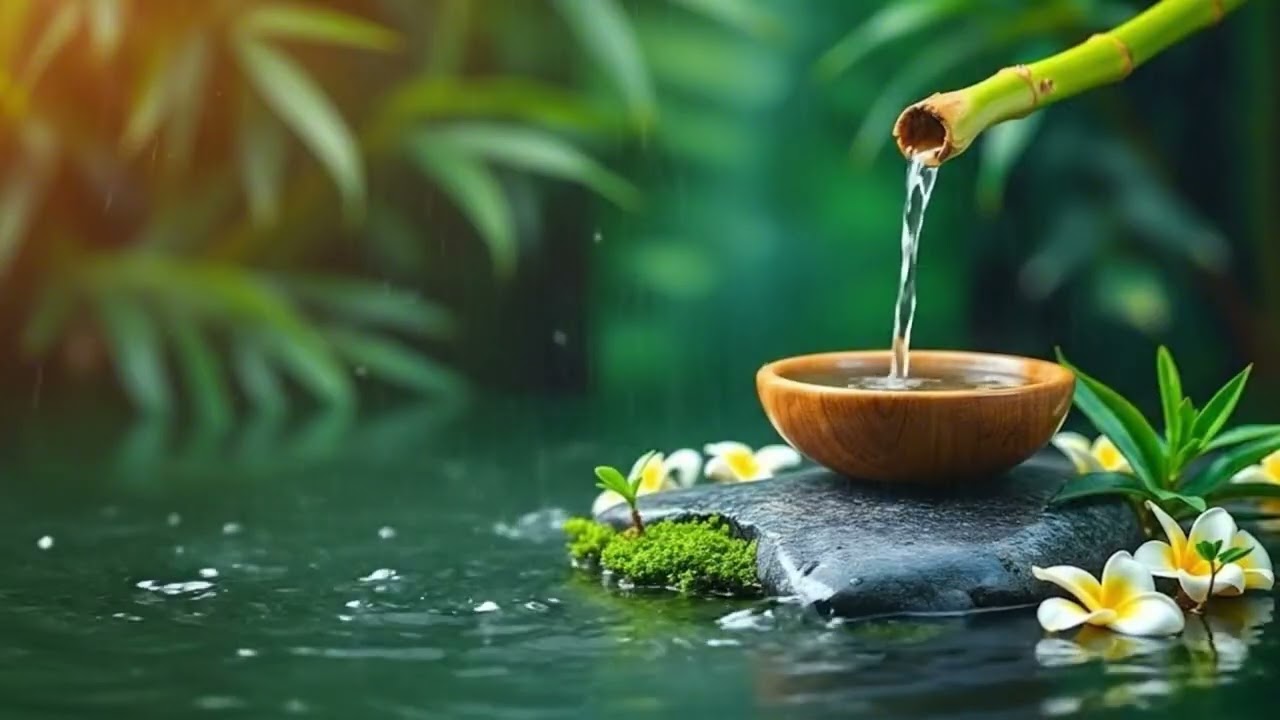 Relaxing Spa Piano & Flowing Water Sounds 🌿 Stress Relief, Calm Anxiety & Deep Sleep